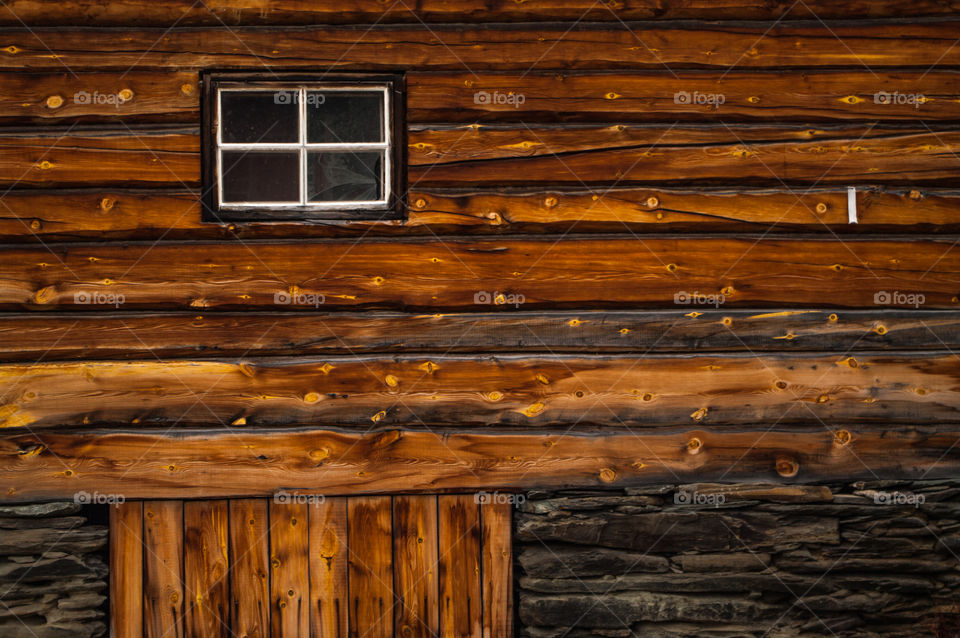 A wall of an old house in Røros, Norway