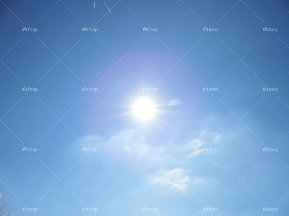 beautiful blue sky and beautiful sunlight