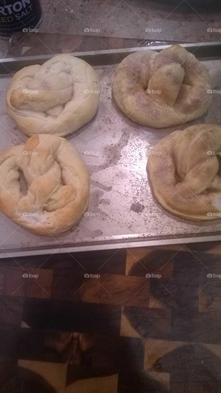 making pretzels