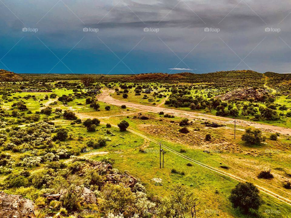 A view from the mountain top. Outdoor activities in the woodland is the best in summer. 