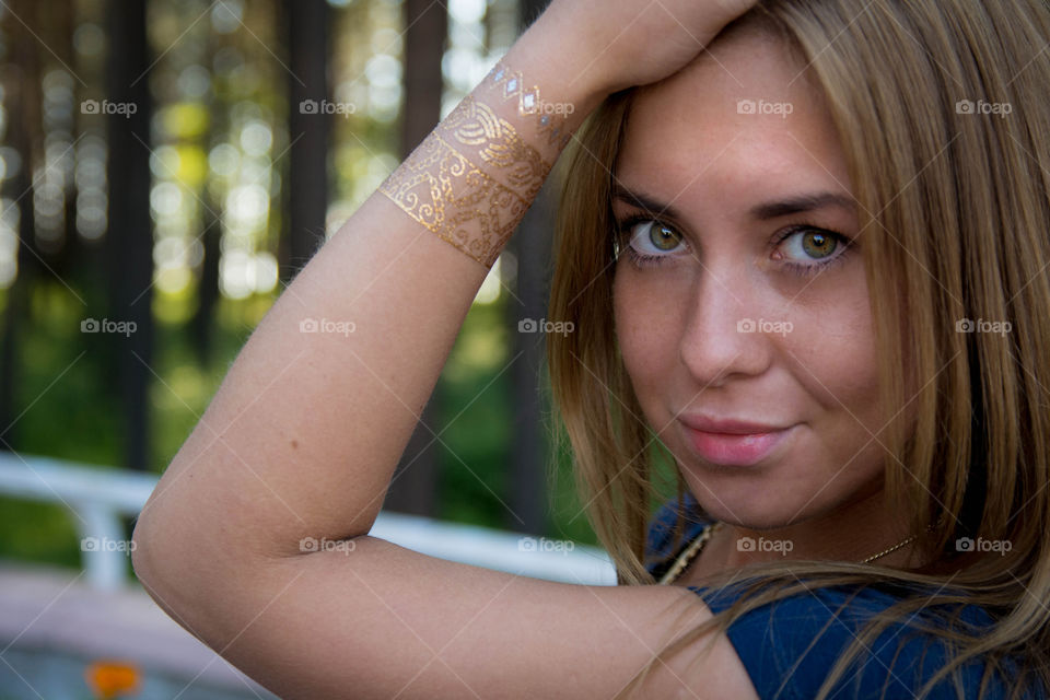 Portrait of beautiful woman