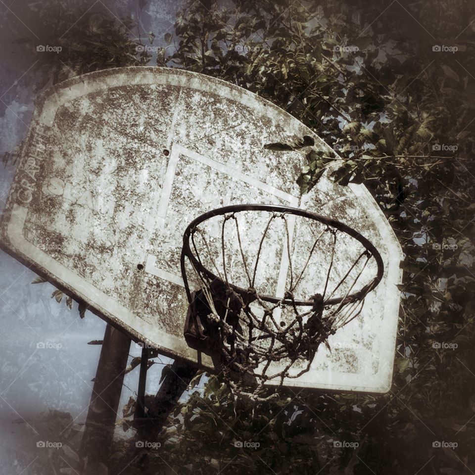 Weathered Basketball Hoop