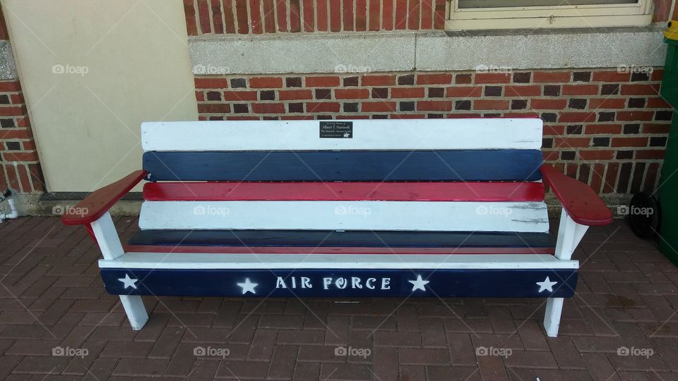 Patriotic bench