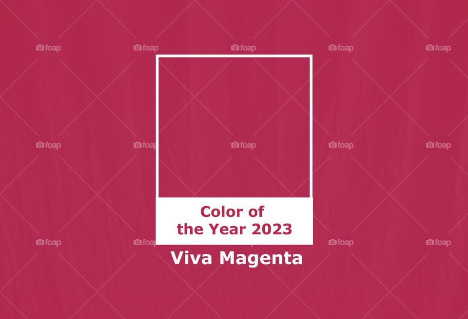 Color of the year 2023 Viva Magenta according to the institute. Openwork background paint spots in the color of the year mockup copy space. Unconventional Shade for an Unconventional Time
