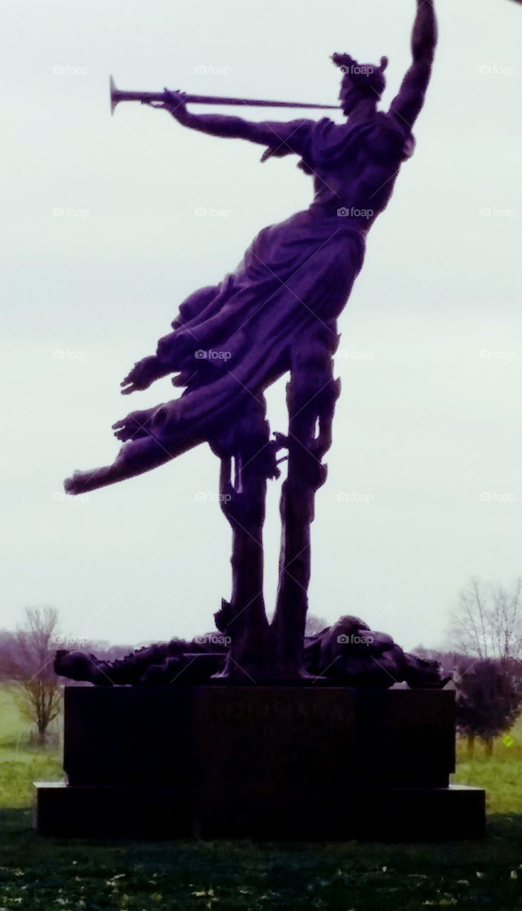 Filter on Gettysburg statue