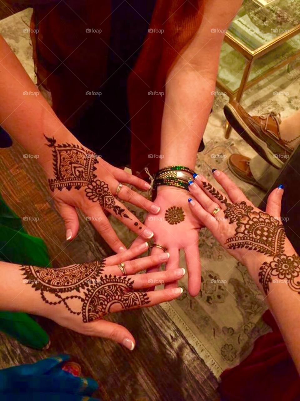 Mehndi party before the wedding 