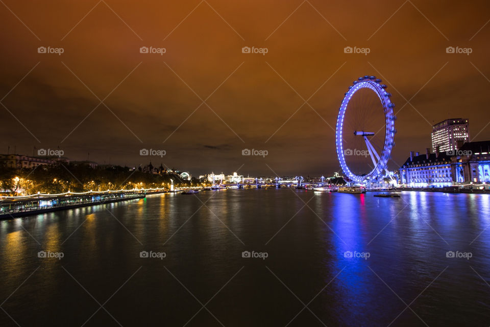 london night thames london eye by andyc