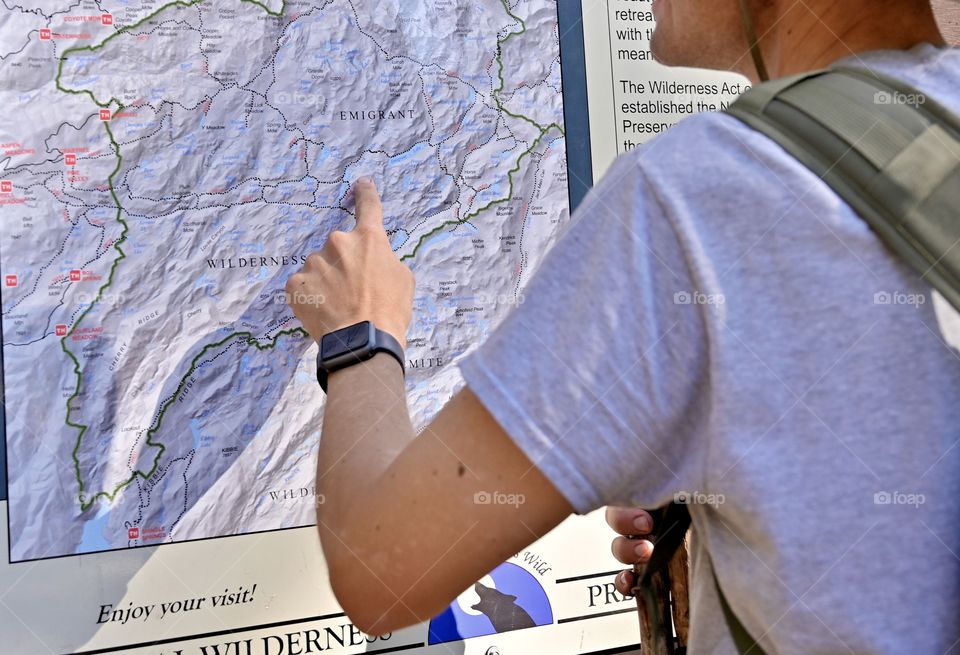 The map of Emigrant Wilderness where you can track the roads of beautiful scenery in the country.