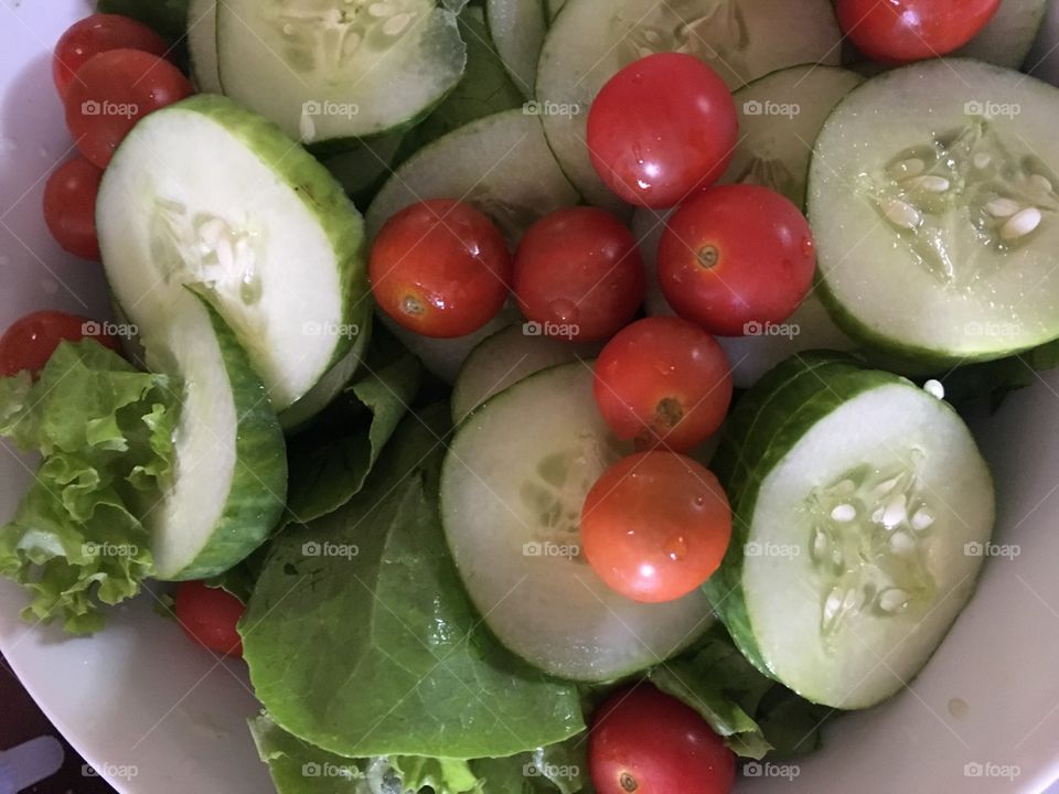 Salad out of the garden