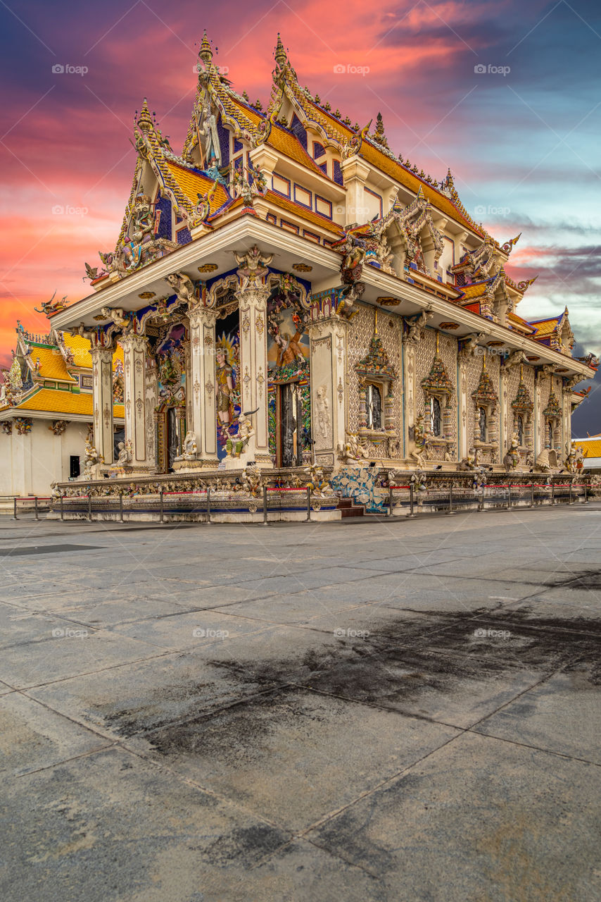 Beautiful buddha and Thai temple