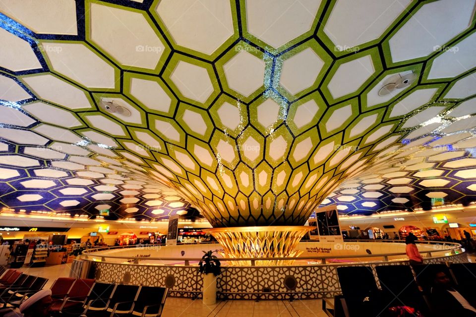 Interior of Abu Dhabi airport.