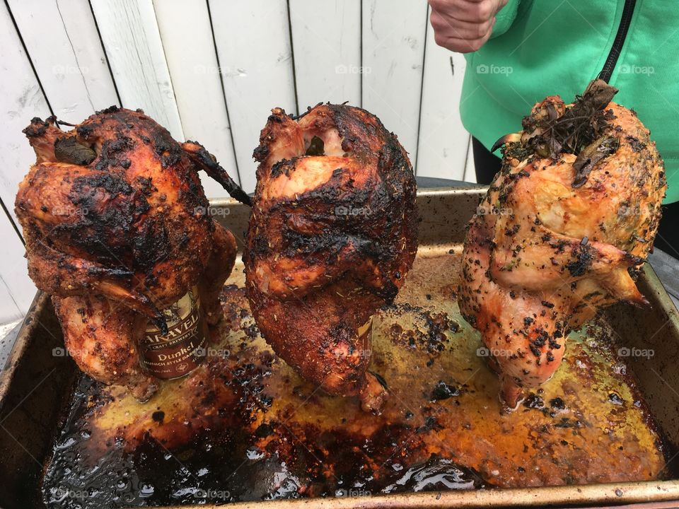 Beer can chickens 