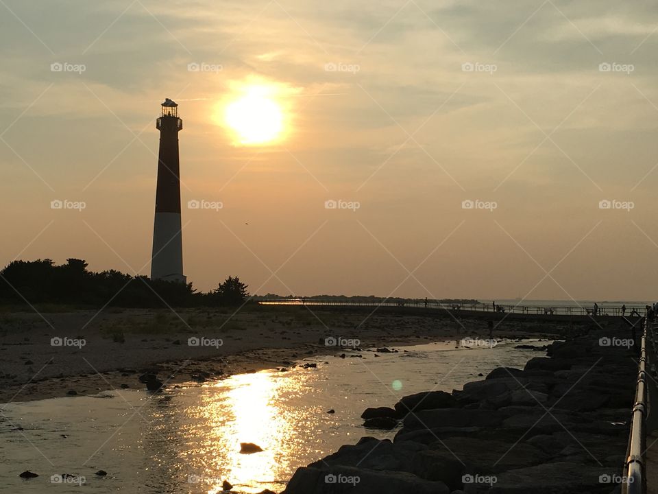 The lighthouse on Long Beach Island NJ