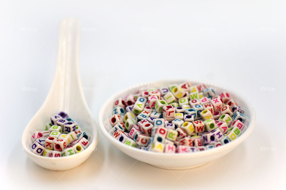 Alphabet Soup - Craft Beads in a Bowl