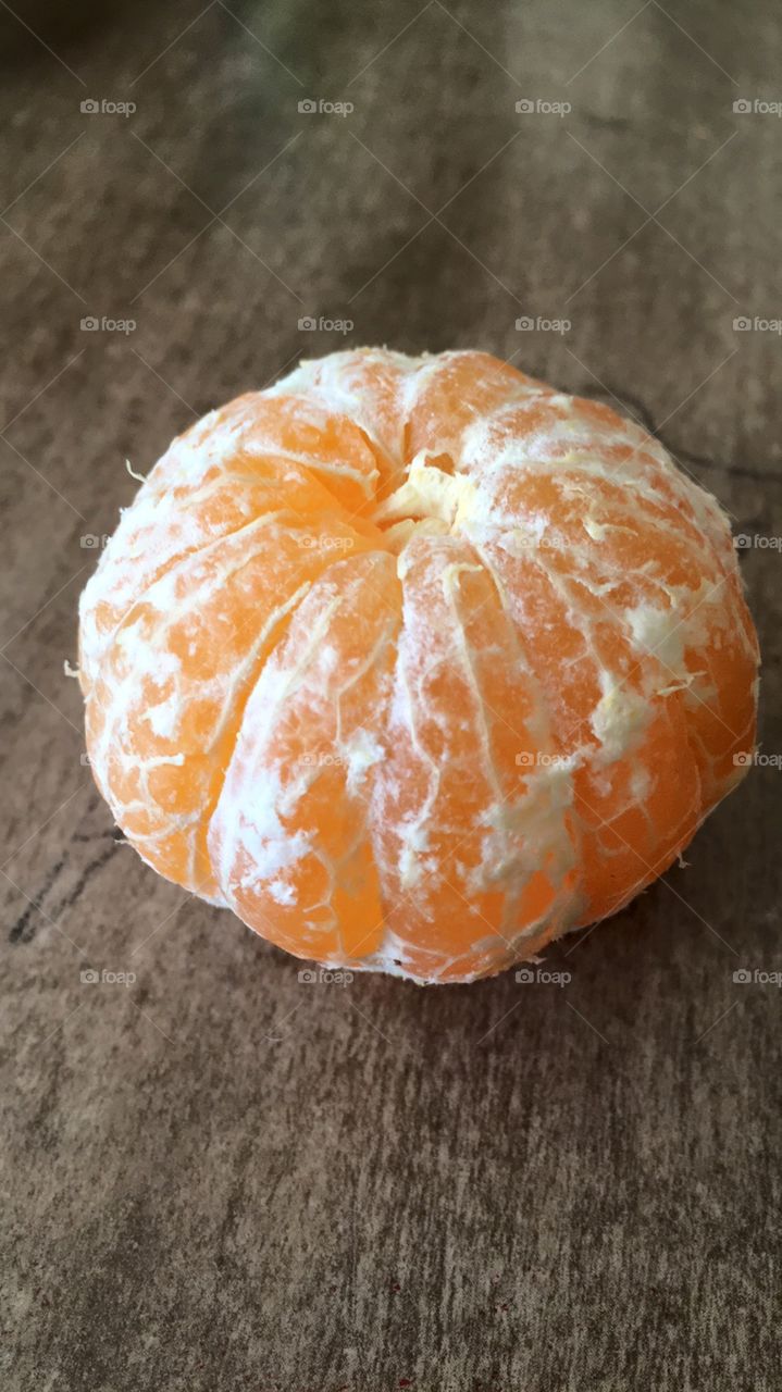 The inside of a Tangerine.