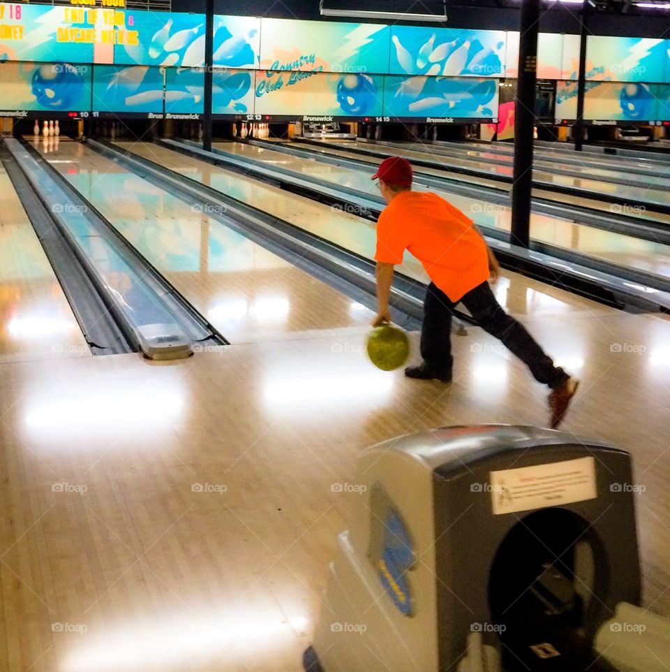 Kid bowling