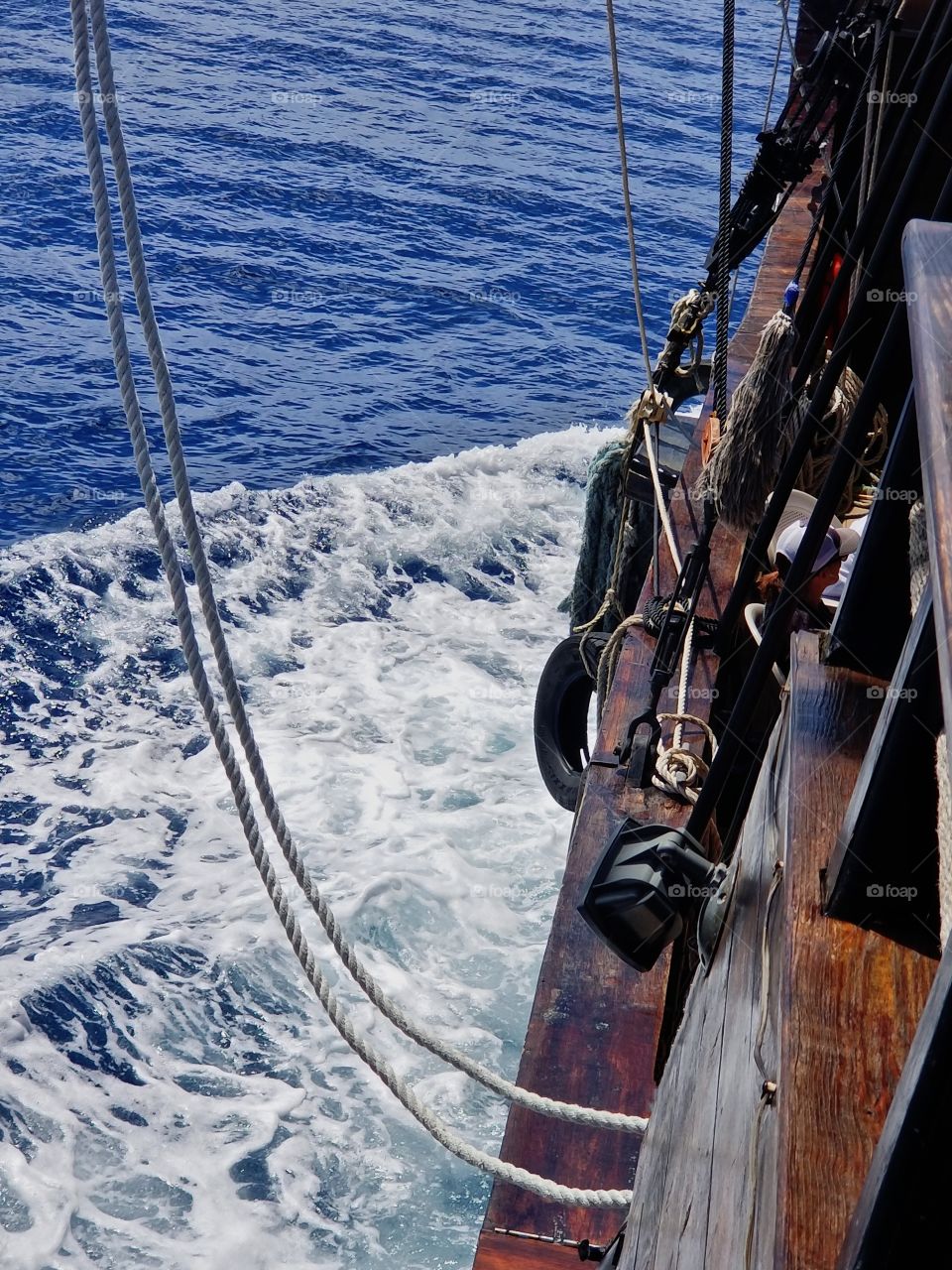 The Caribbean sea by Spanish Galleon in St Lucia