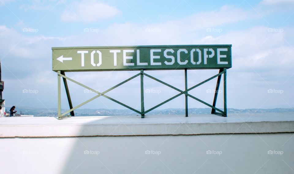 Sig that says "To Telescope"