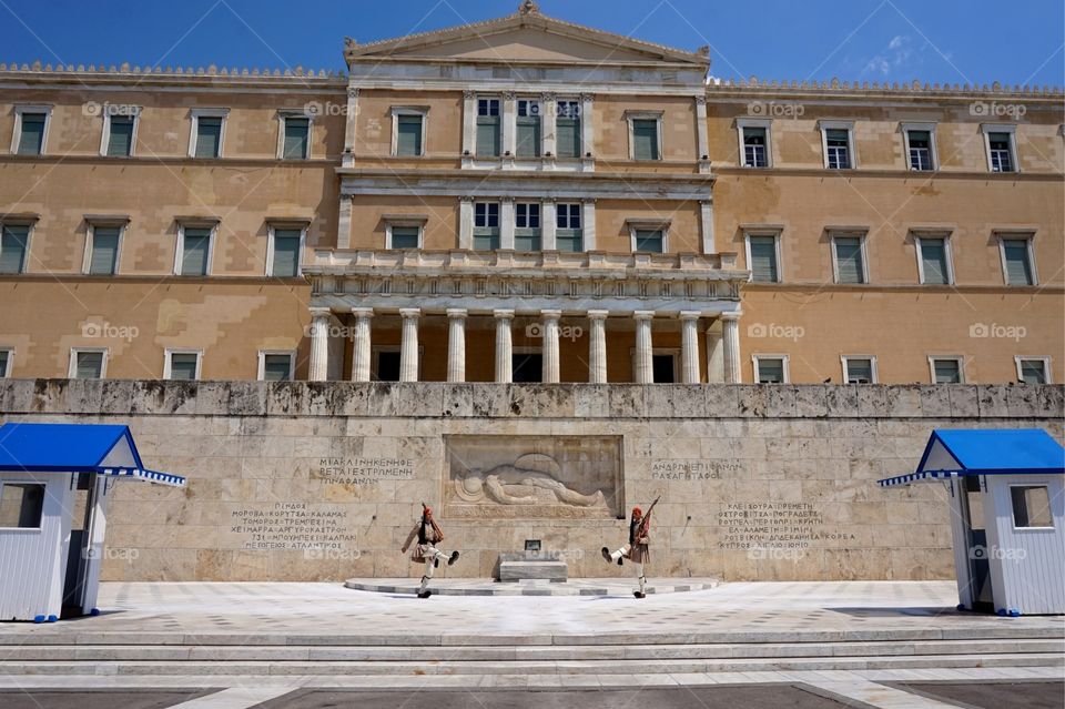 Changing of the guard in Athens, Greece