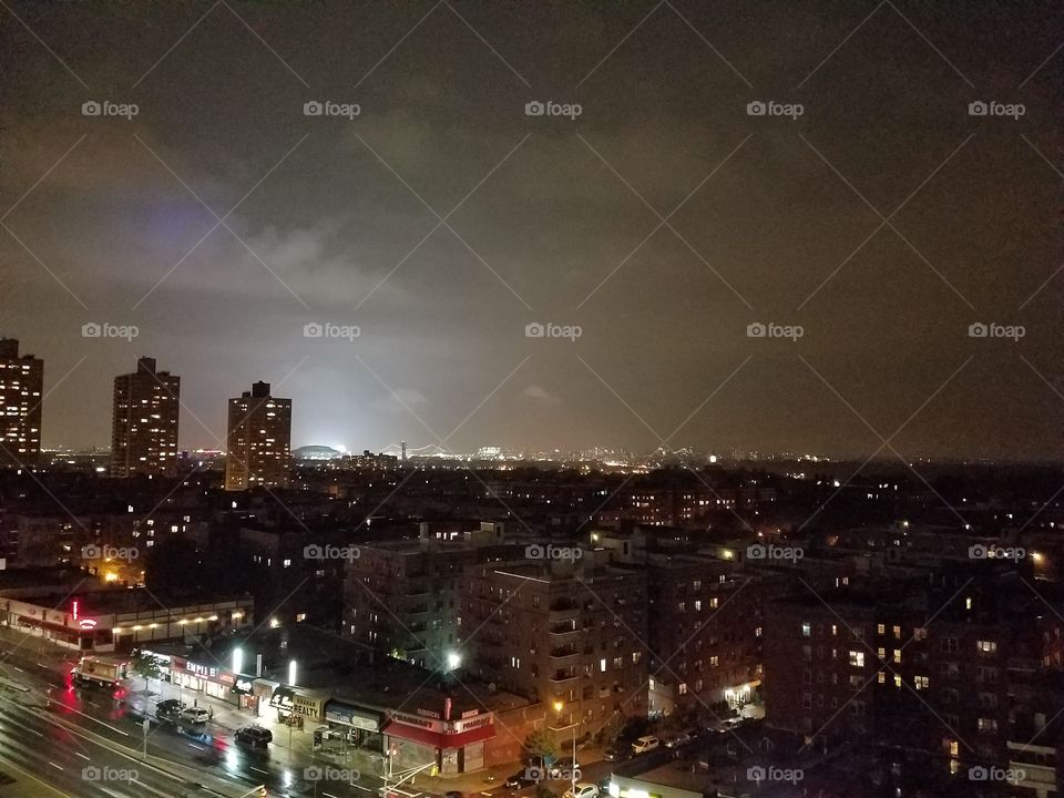 City, Downtown, Dusk, Travel, Evening