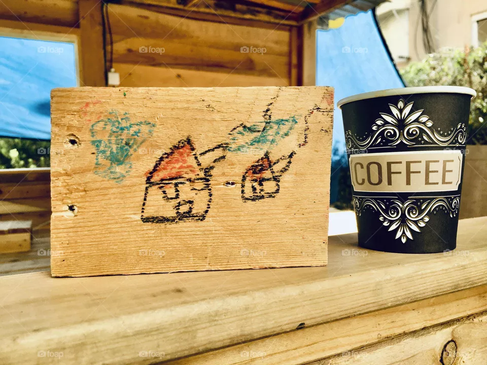 The wooden cafe
