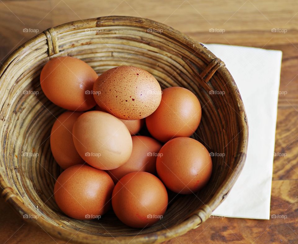 Eggs in basket