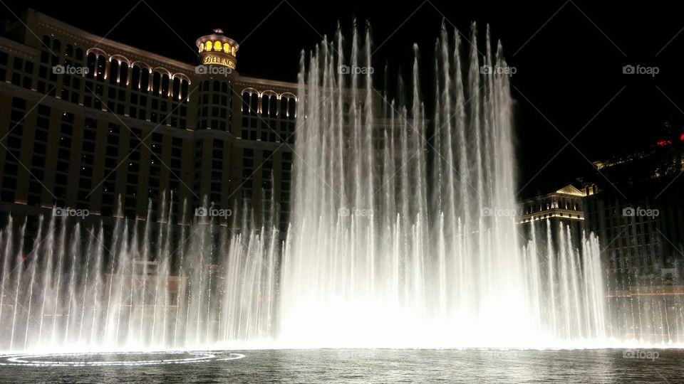 Bellagio Fountain - Las Vegas. Fountain show in Las Vegas, NV, USA