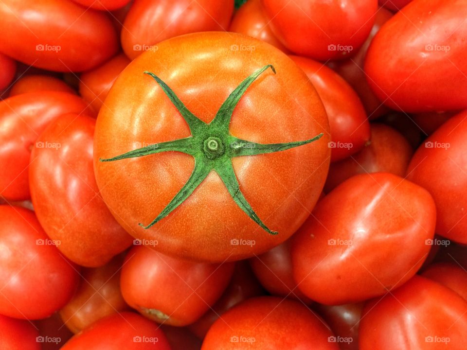 Full frame of tomatoes