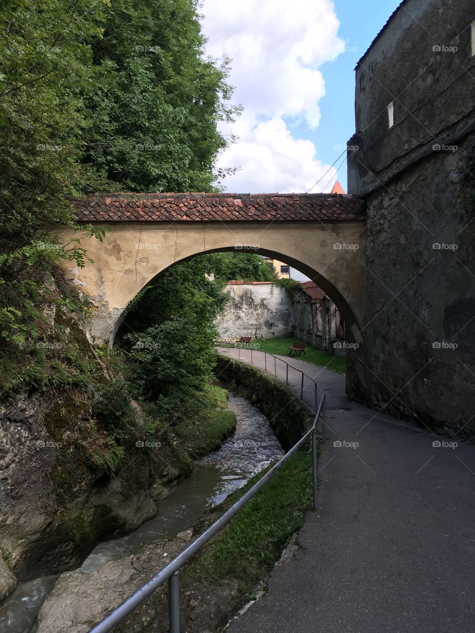 View of arch bridge