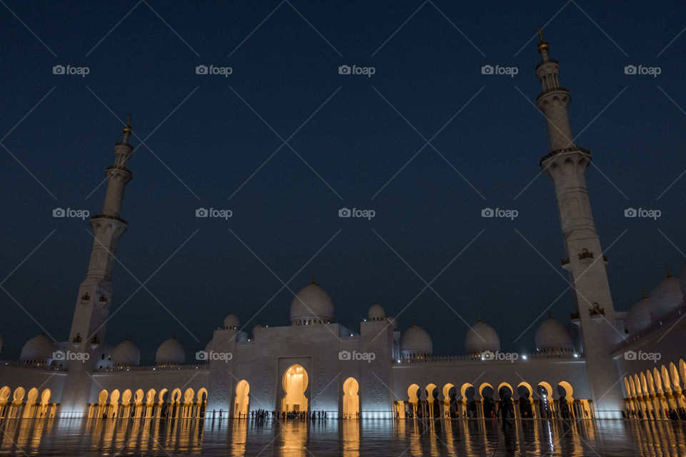 Inside the Sheikh Zayed Grand Mosque in Abu Dhabi