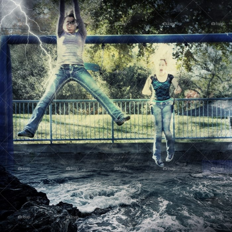 fun funny swing girls by lightanddrawing