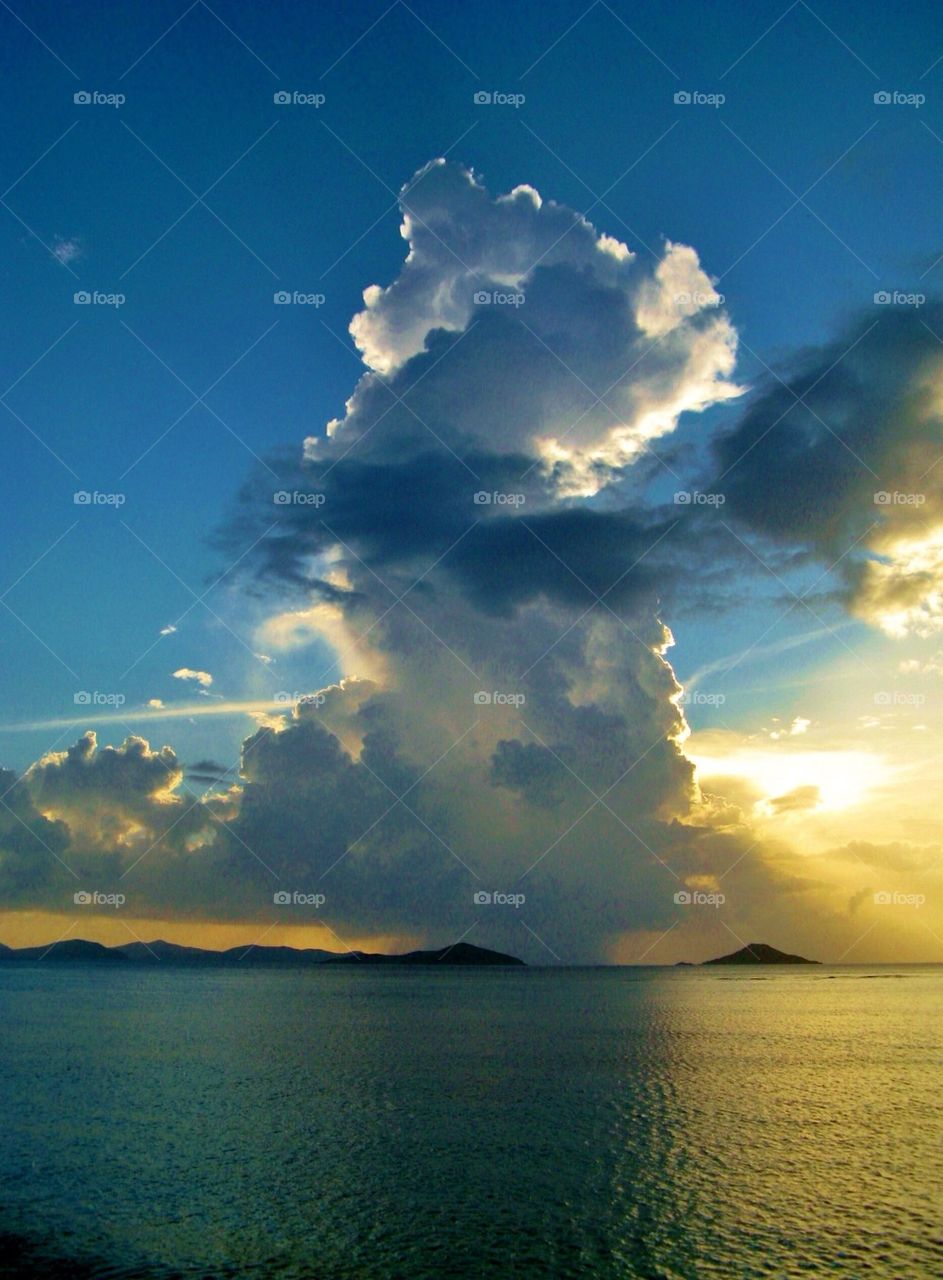 Cloud formation off the Virgin Gorda coast