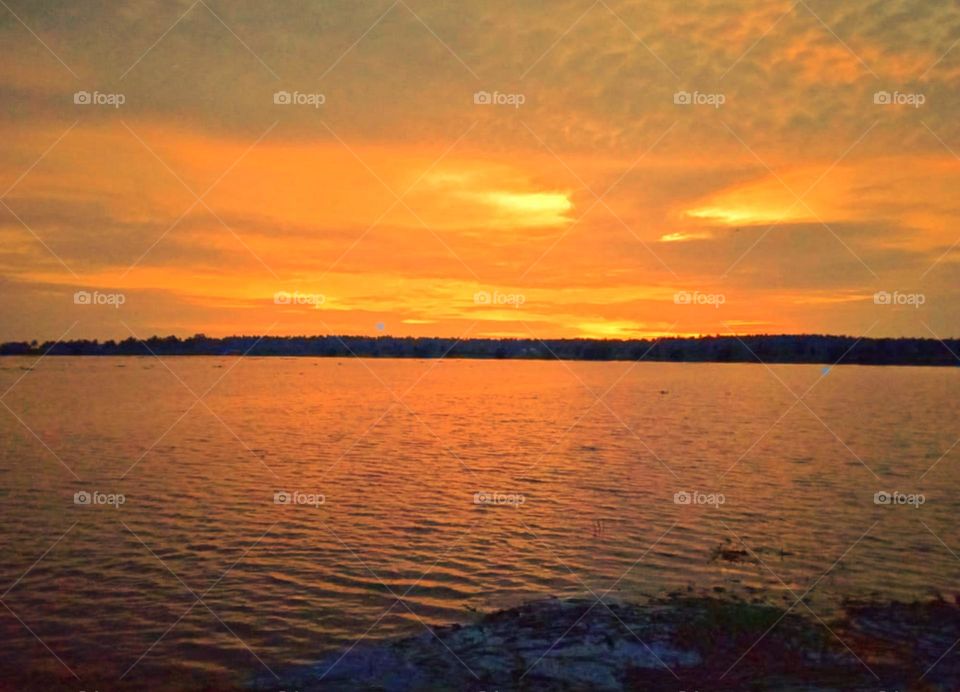 colour shade of sunset in nature