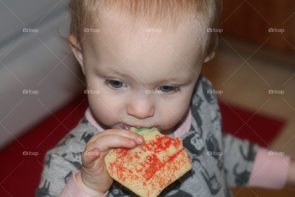 sampling the cookies