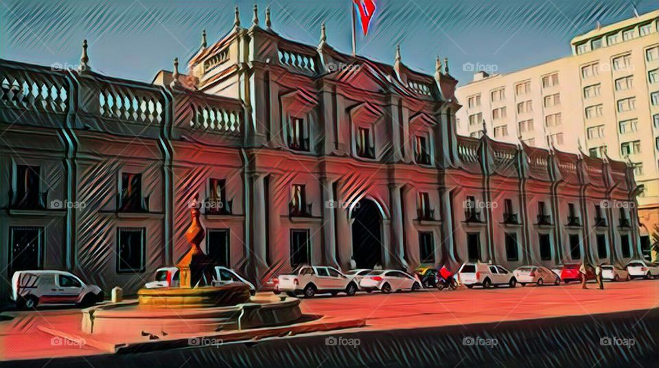 Palacio "La Moneda", Santiago de Chile🎨