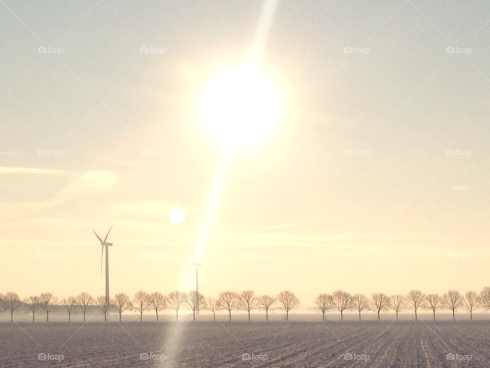 flevoland snow winter morning by Nietje70