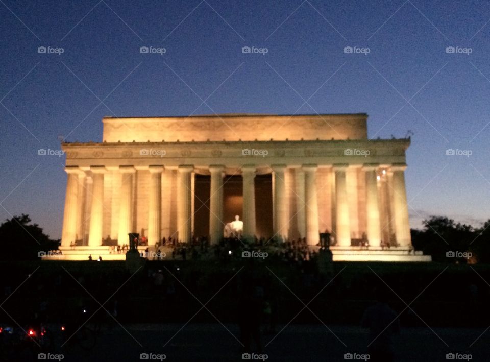 Lincoln memorial at night. Lincoln memorial at night - Washington, D.C. 