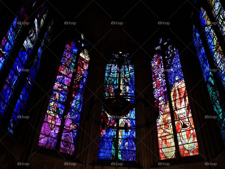 Window Stained Glass, Church, Metz, France