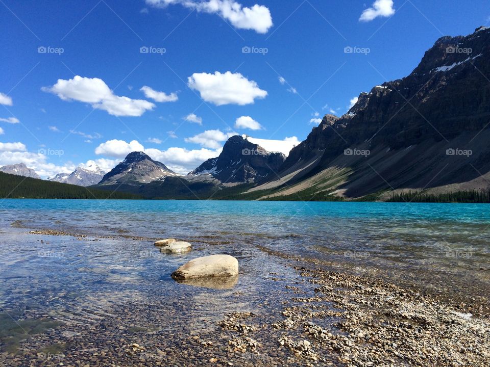 A photo opportunity of beautiful Bow Lake , Alberta in the Rocky Mountains, Canada ... Taken whilst on a road trip  July 2016