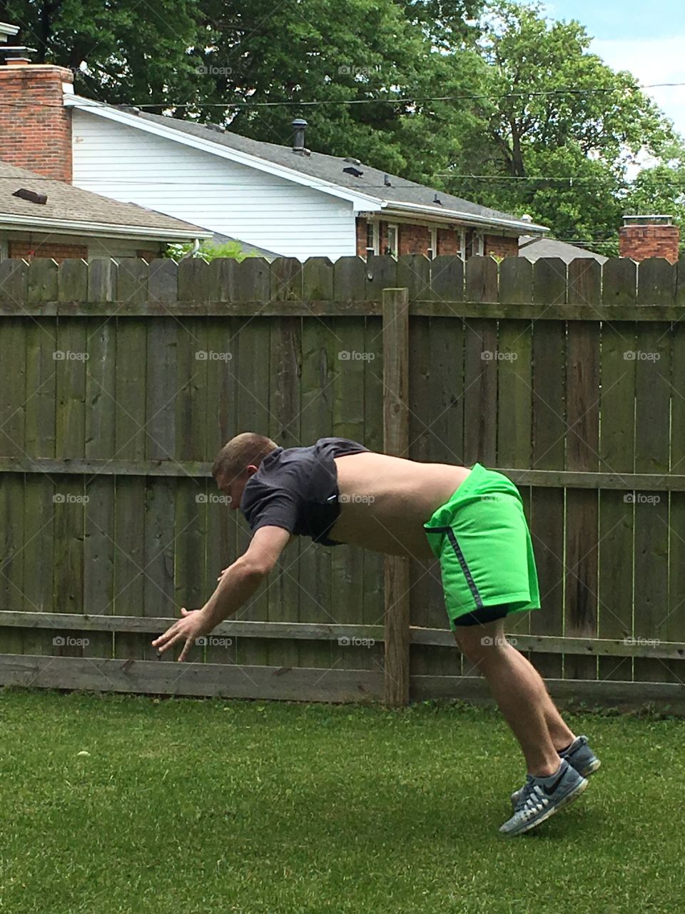 Landing a backflip 