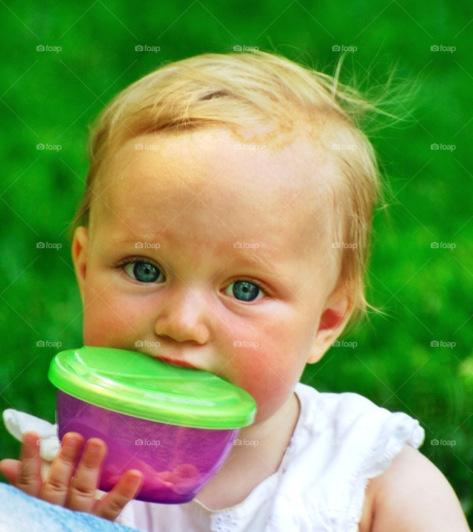 young blue baby cute by delvec