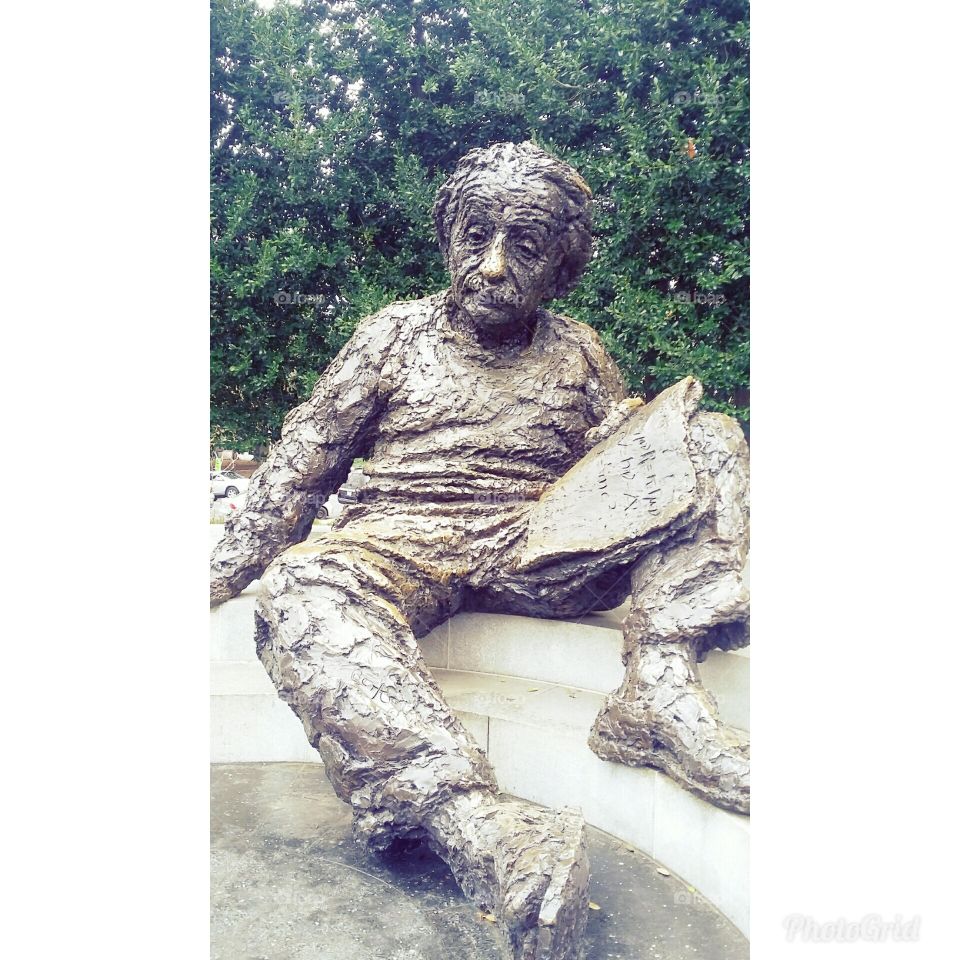 Copper Statue of Albert Einstein.