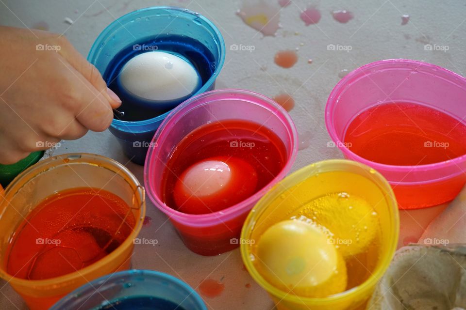 Coloring Easter Eggs