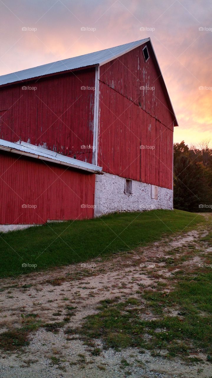 sunset barn