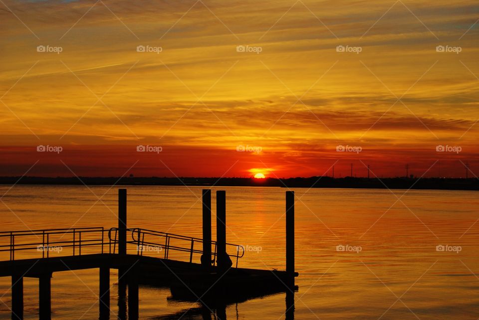 Sunset at a dock