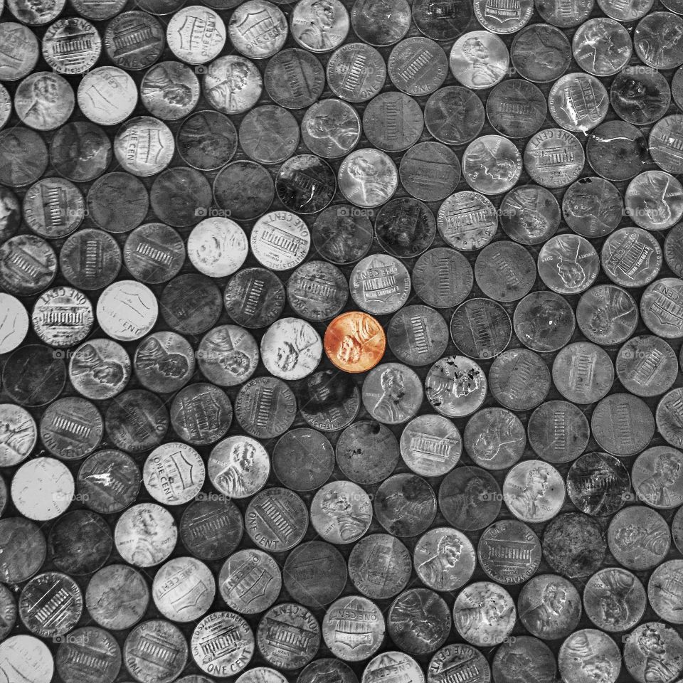 Pennies. Lots of pennies