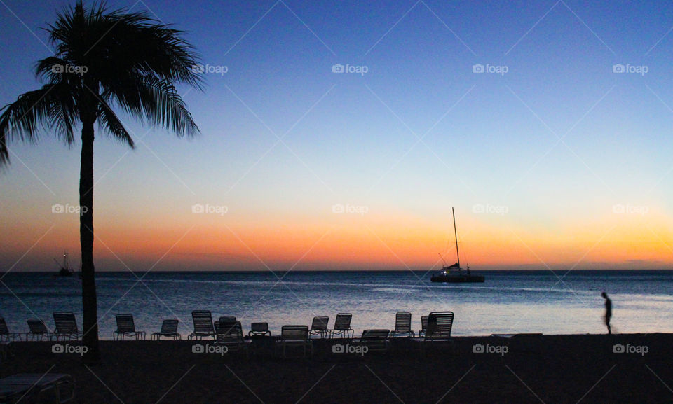 Evening on the beach 