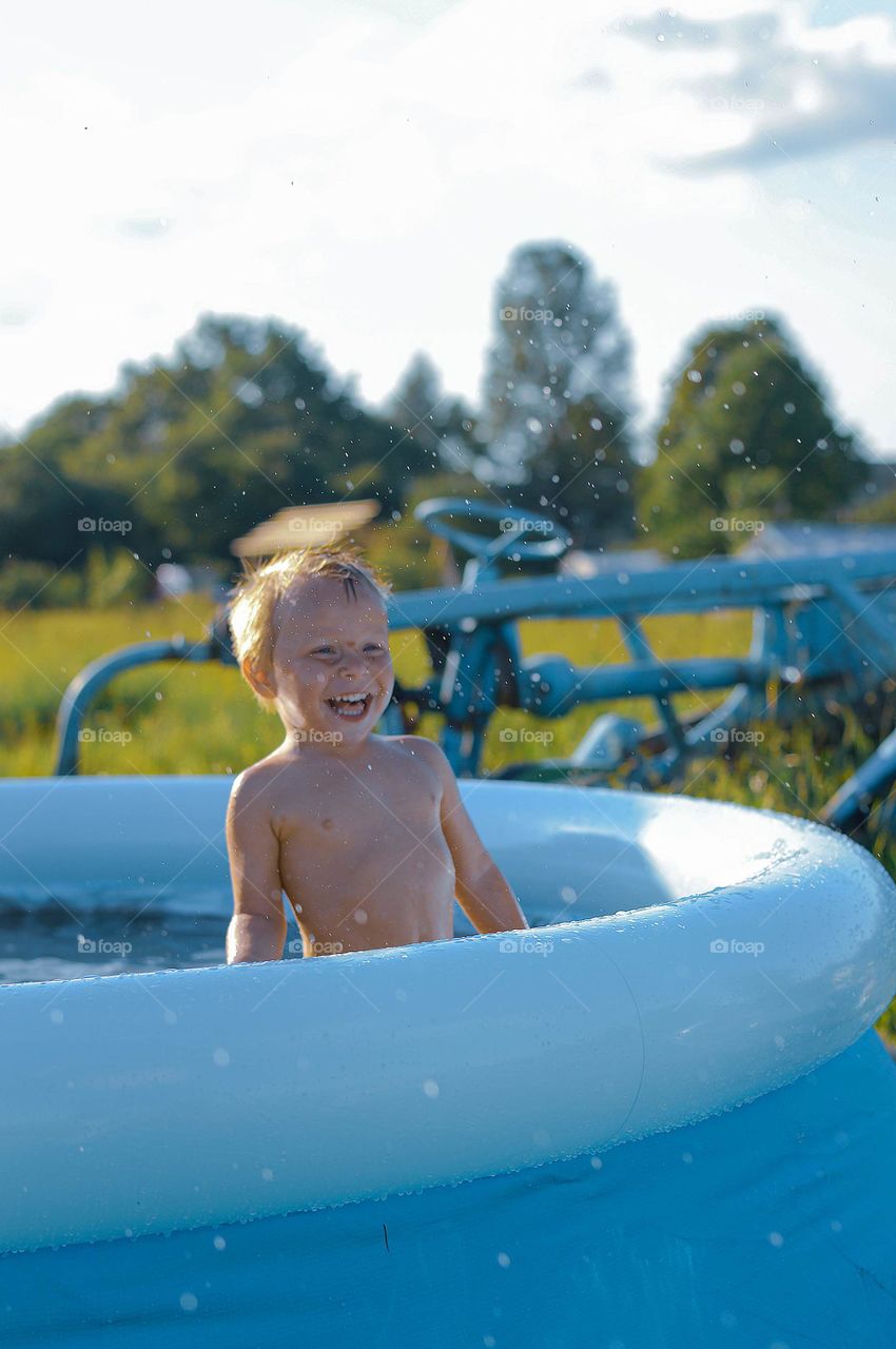 Todler in the pool