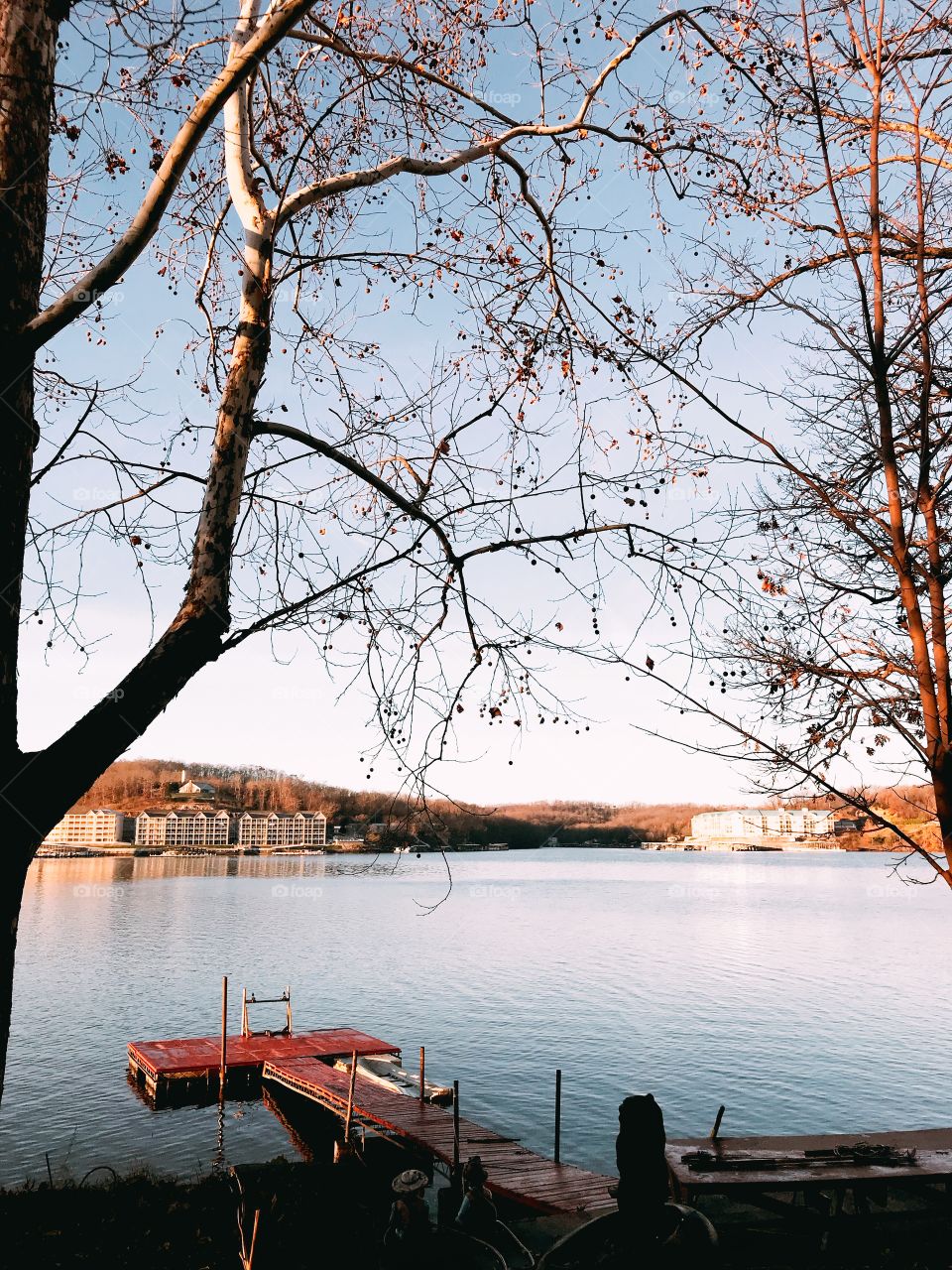 View of the lake from the porch 