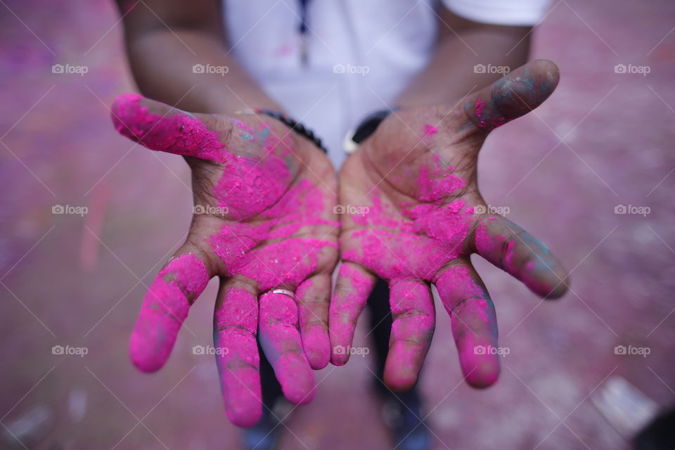 Hand with color